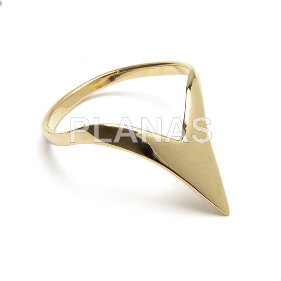 Anillo en Latón chapados en 1 Micra de Oro.