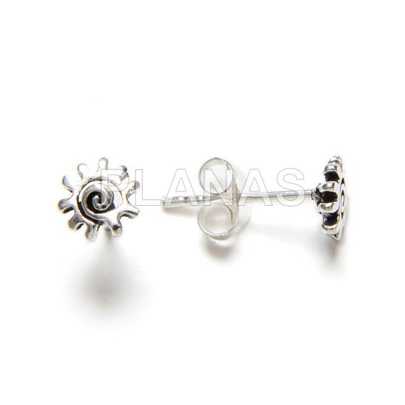 Pendientes en Plata de ley.ESPIRAL.