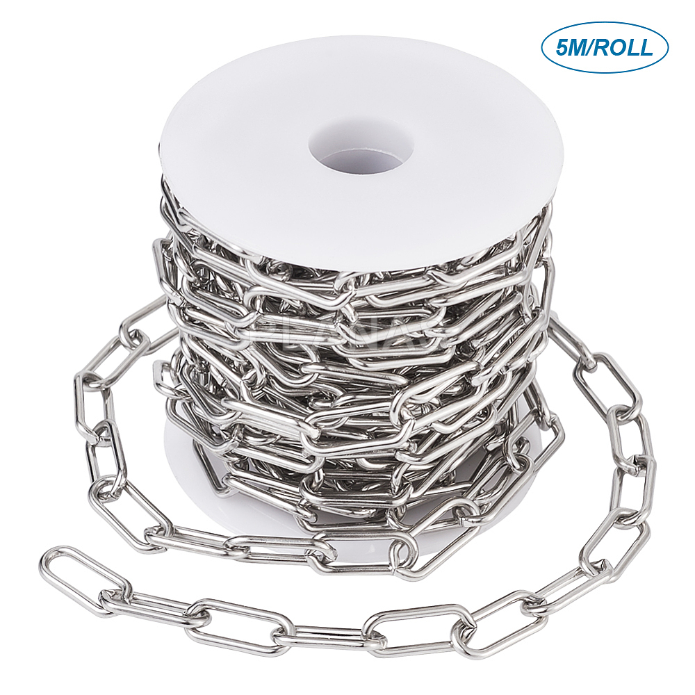 Bobina de 5m, Cadena eslabones en Acero Inoxidable 304 a metros.