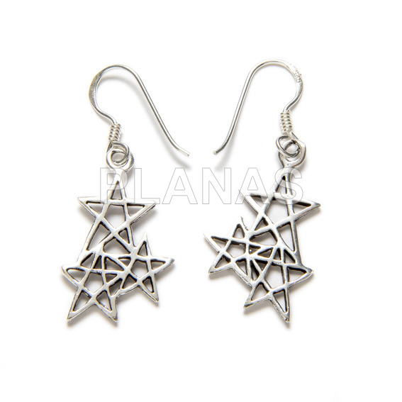 Pendientes en Plata de Ley.ESTRELLAS.