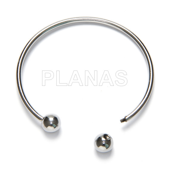 Pulseiras de aço inox 304, com fecho de rosca.