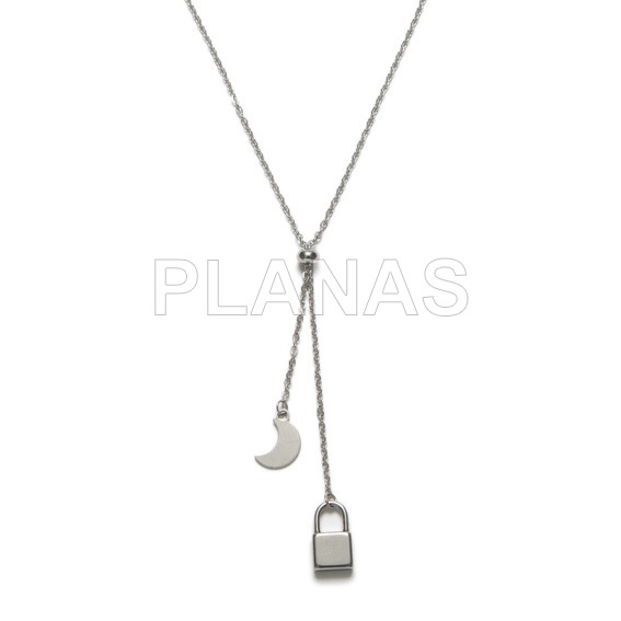 Corrente com base regulável em aço inox 304.