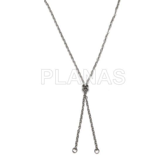 Corrente com base regulável em aço inox 304.