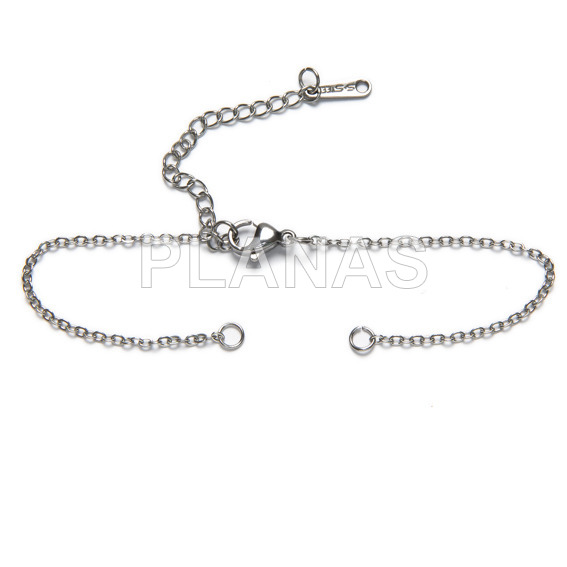 Pack de 5 unidades ,Base para pulsera en Acero Inoxidable. 