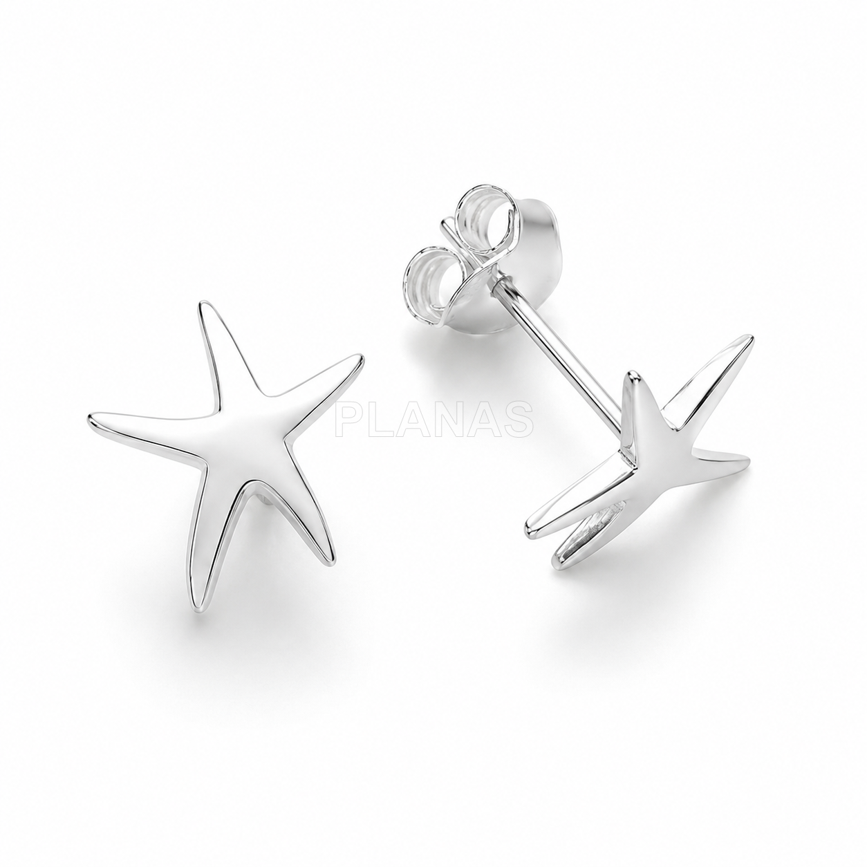 Pendientes en Plata de ley. ESTRELLA DE MAR.
