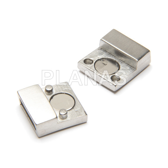 Cierre Magnético en Acero Inoxidable 304, con agujero interior de 9x2mm.
