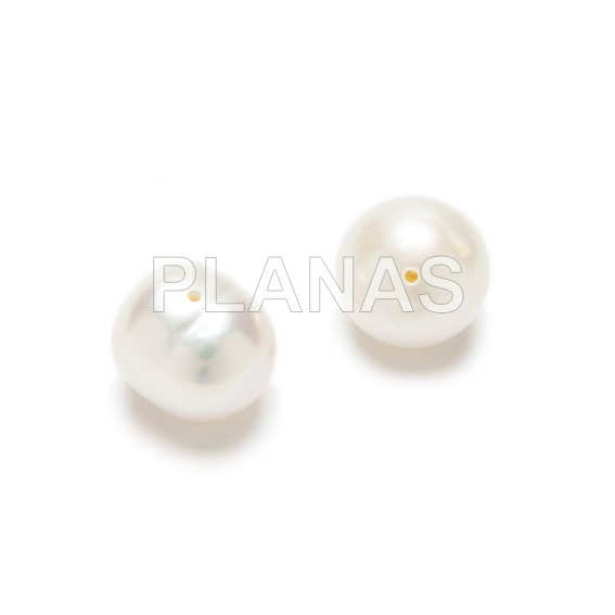 Perla Cultivada de Agua Dulce.10mm.Color Blanco.