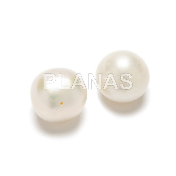 Perla Cultivada de Agua Dulce.12mm.Color Blanco.
