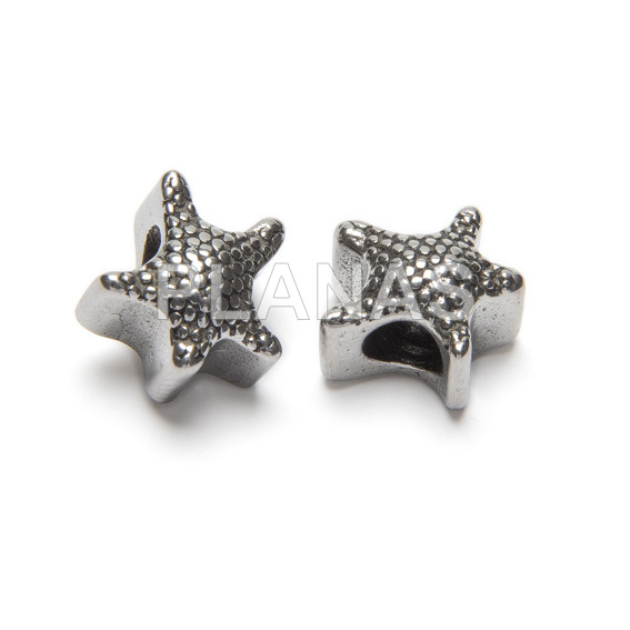 Intermediante de aço inoxidável esmaltado 304. estrela do mar.