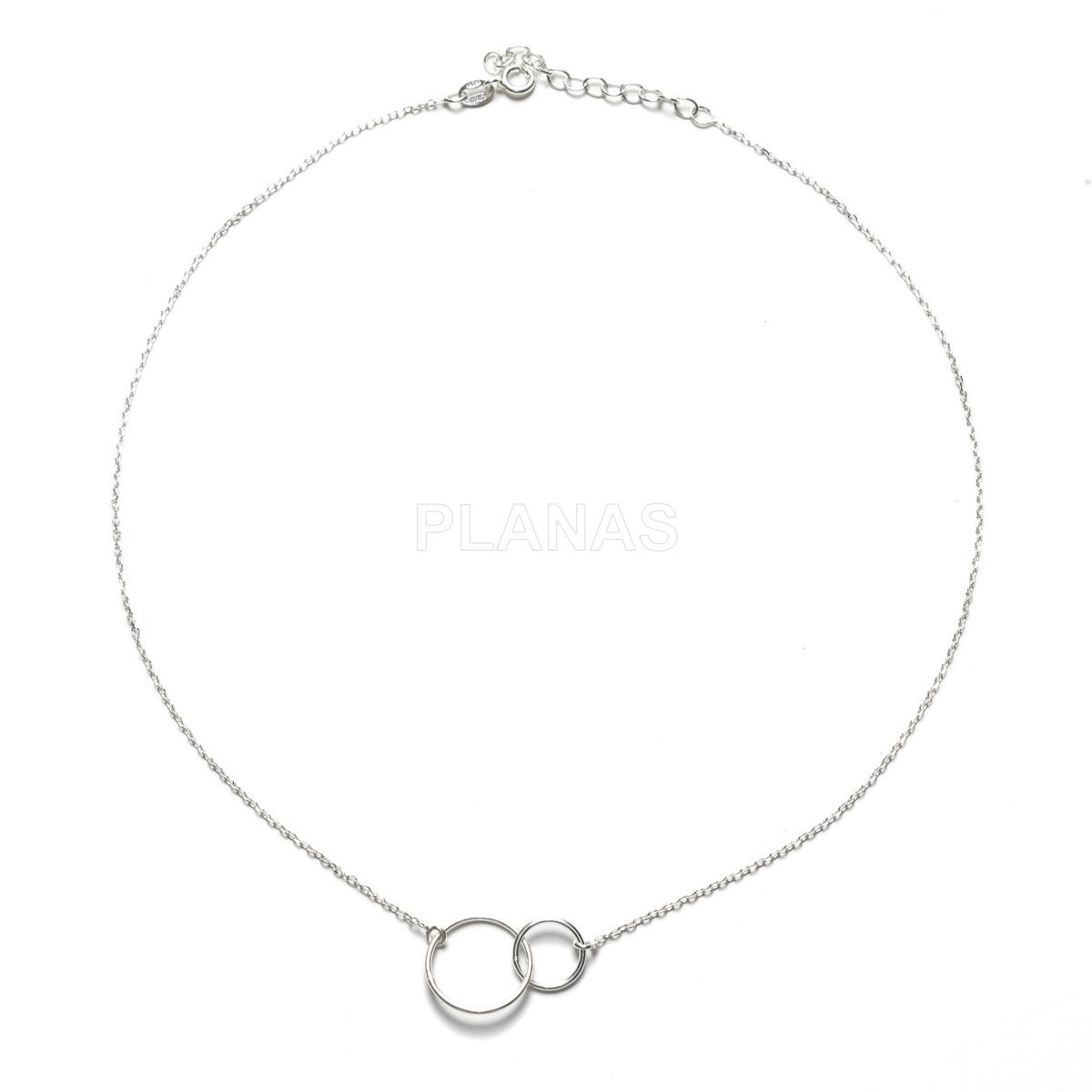 Collar en Plata de Ley. DOBLE ARO.