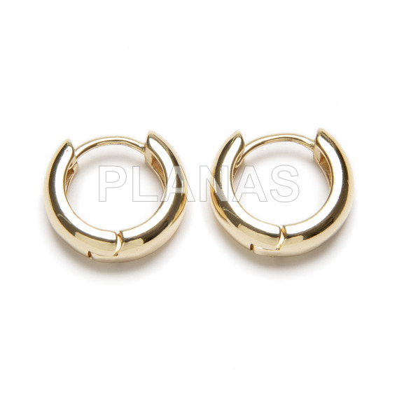 Aros en Latón y Baño Oro. 