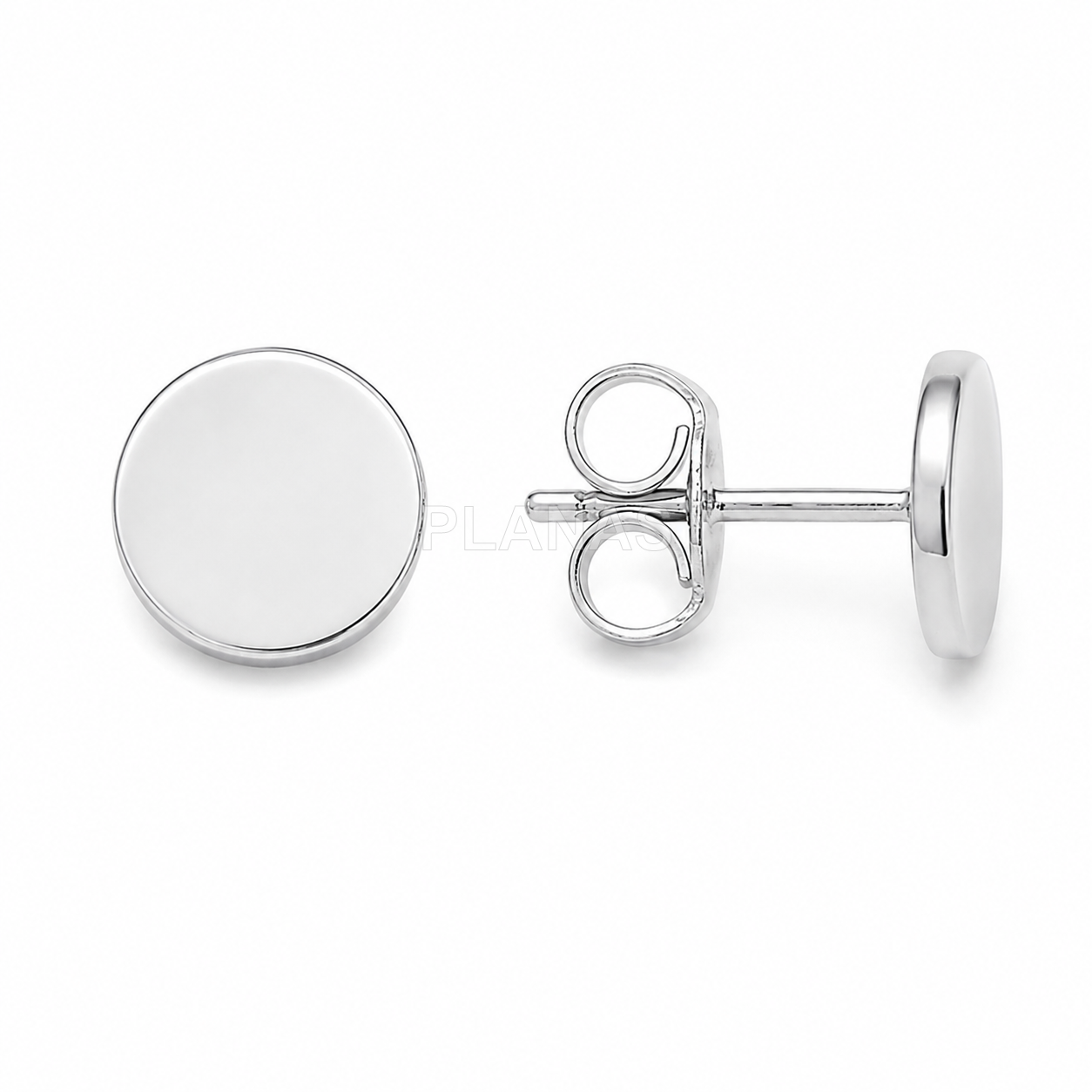 Pendientes en Plata de ley Rodiada.CIRCULO.