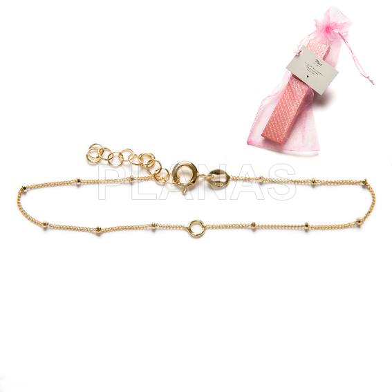 Pulsera en plata de ley. CIRCULO.