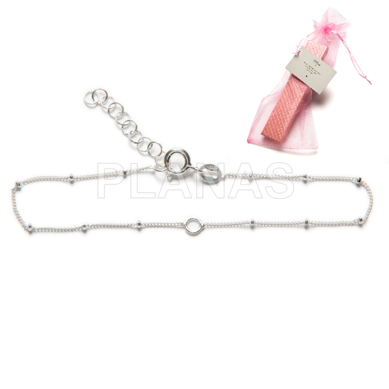 Pulsera en plata de ley. CIRCULO.