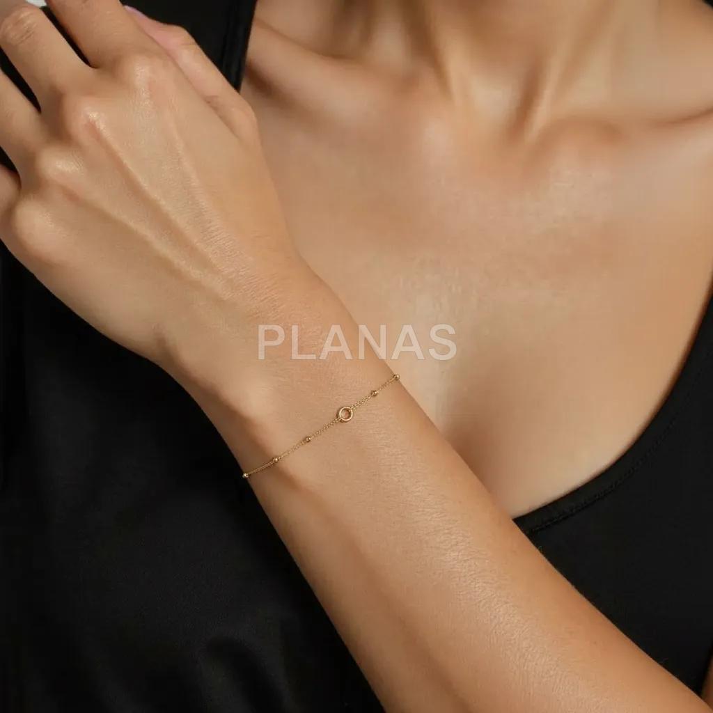 Pulsera en plata de ley. CIRCULO.