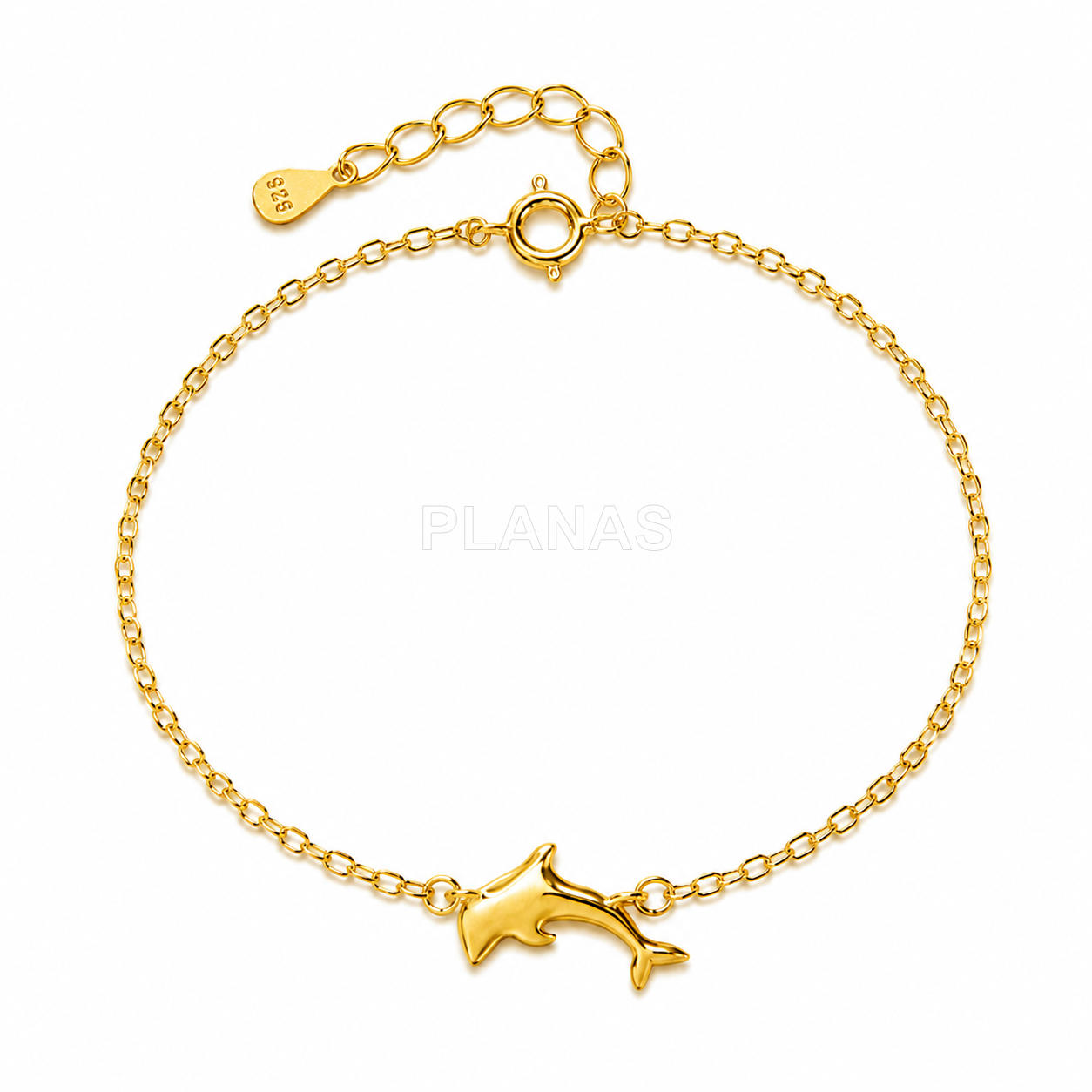 Pulseira em prata de lei. golfinho.