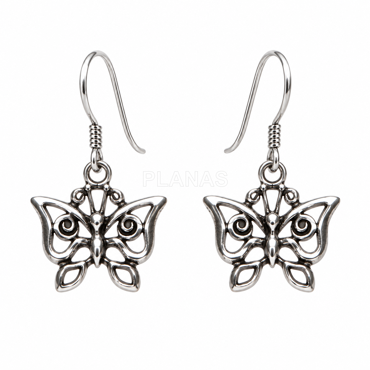 Pendientes y Colgante en plata de ley.MARIPOSA.