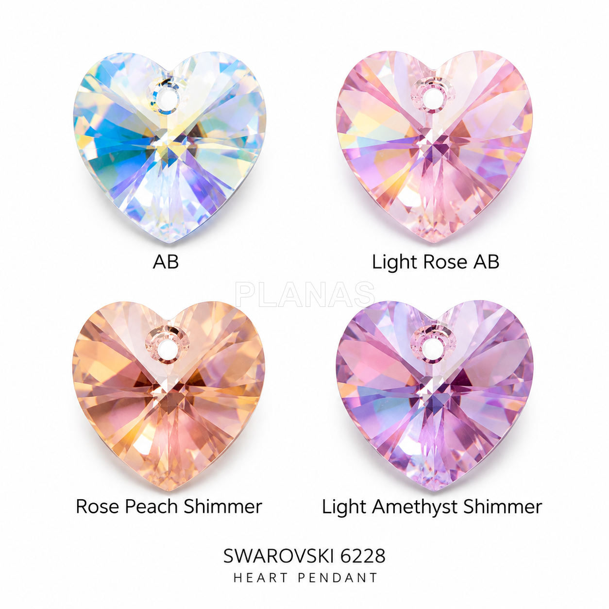 Corazón Cristal Austríaco de primera calidad ,14,4x14mm.