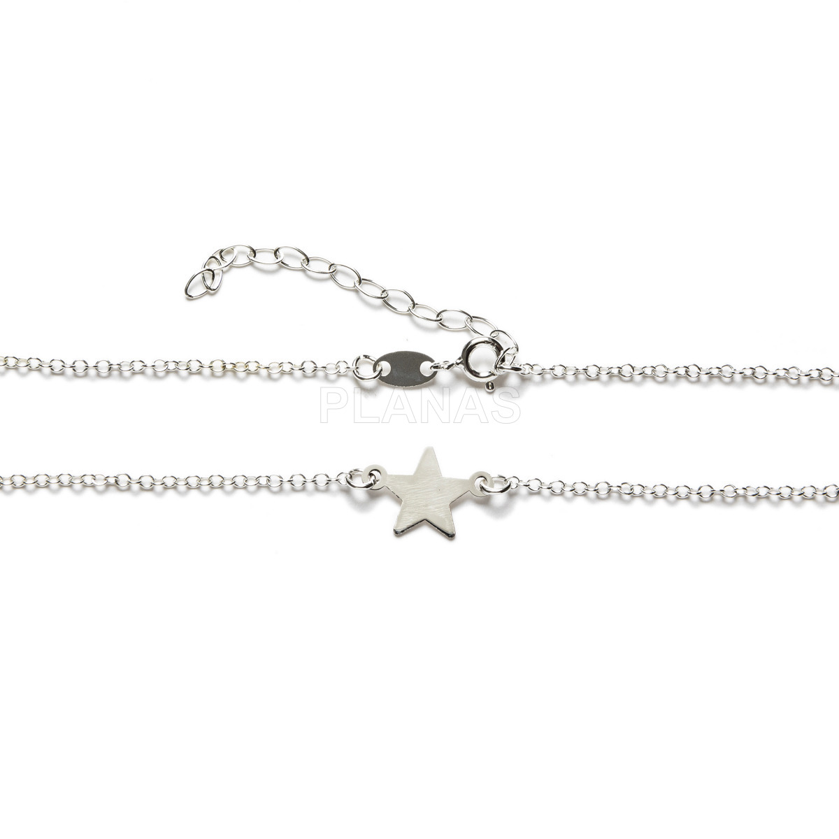 Collar y Pulsera en Plata de Ley.ESTRELLA.