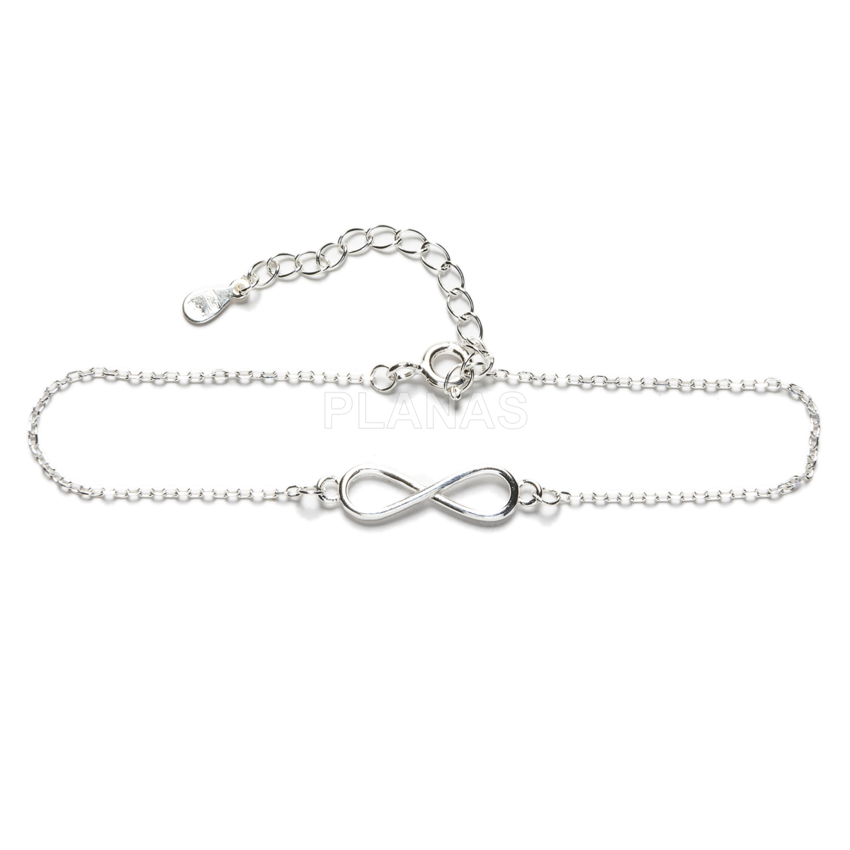 Pulsera en plata de ley .INFINITO.