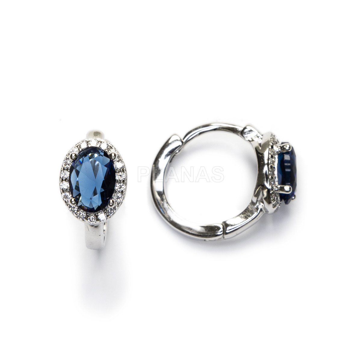 Rings in rhodium-plated sterling silver and zircons.