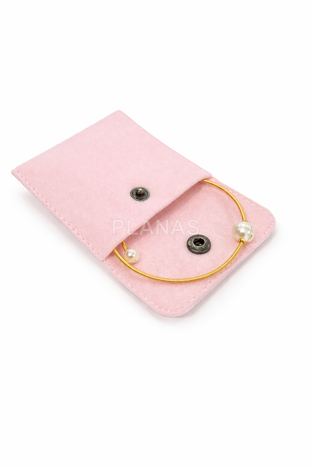 Pulsera en Acero Inoxidable y Baño Oro con Perlas Cultivadas.  