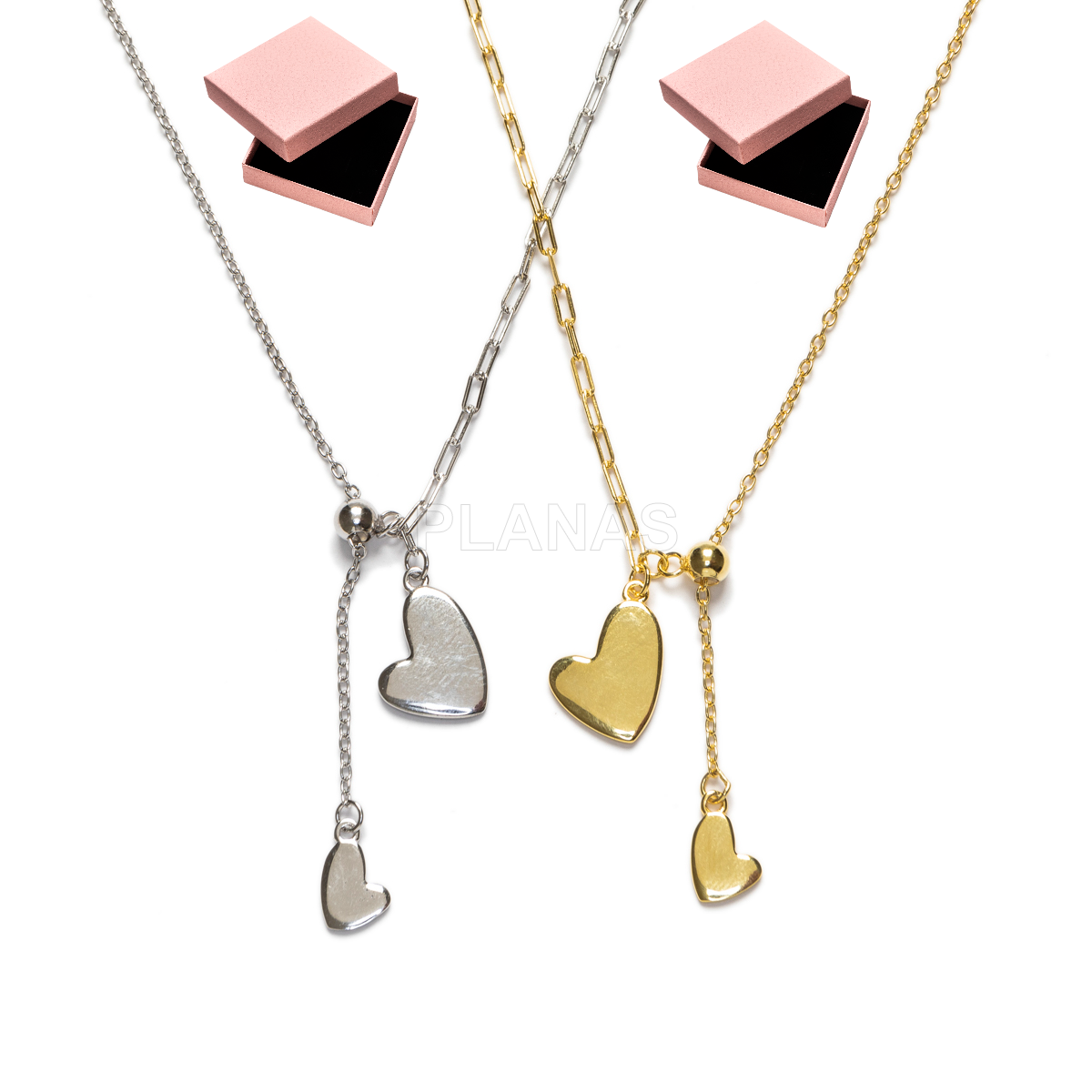 Collar en Plata de ley . CORAZÓN. 