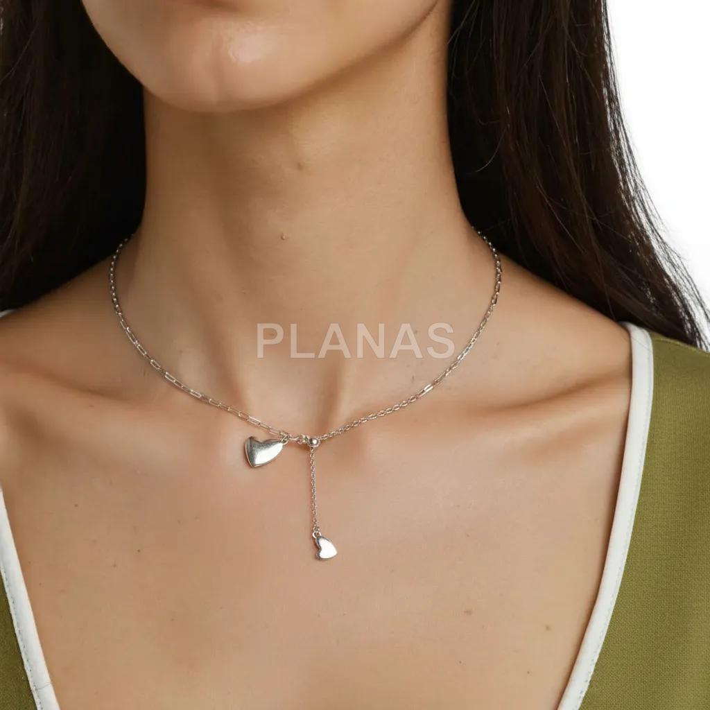 Collar en Plata de ley . CORAZÓN. 