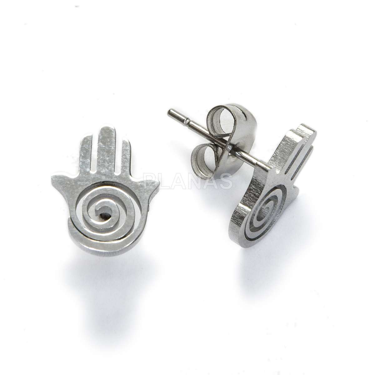 Pendientes en Acero Inoxidable 316. MANO.