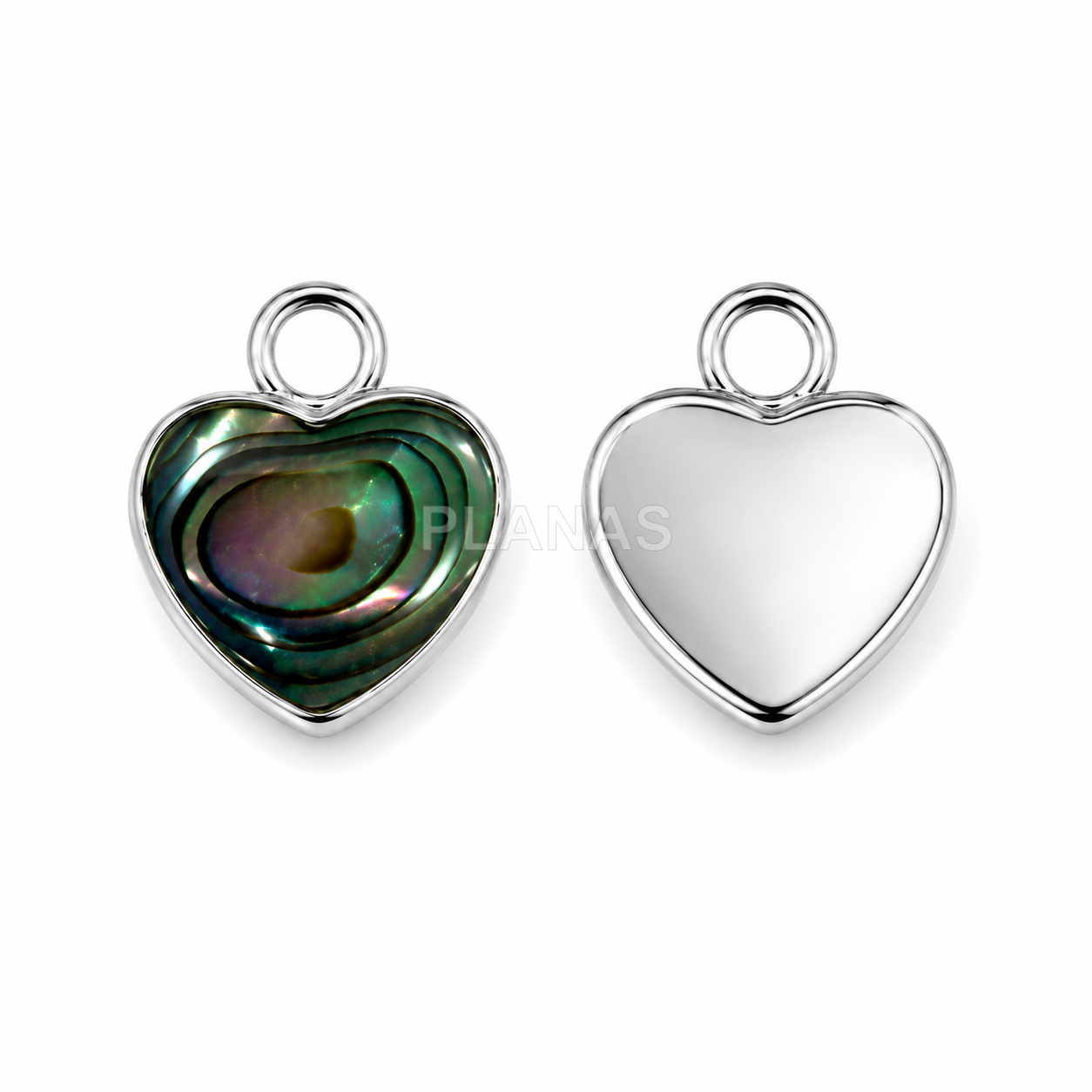 Mini Colgante en Plata de ley y Turquesa. CORAZÓN.