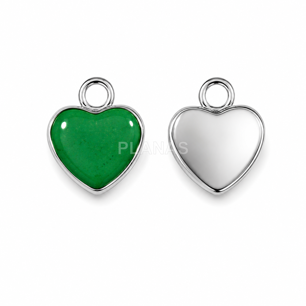 Mini Colgante en Plata de ley y Turquesa. CORAZÓN.