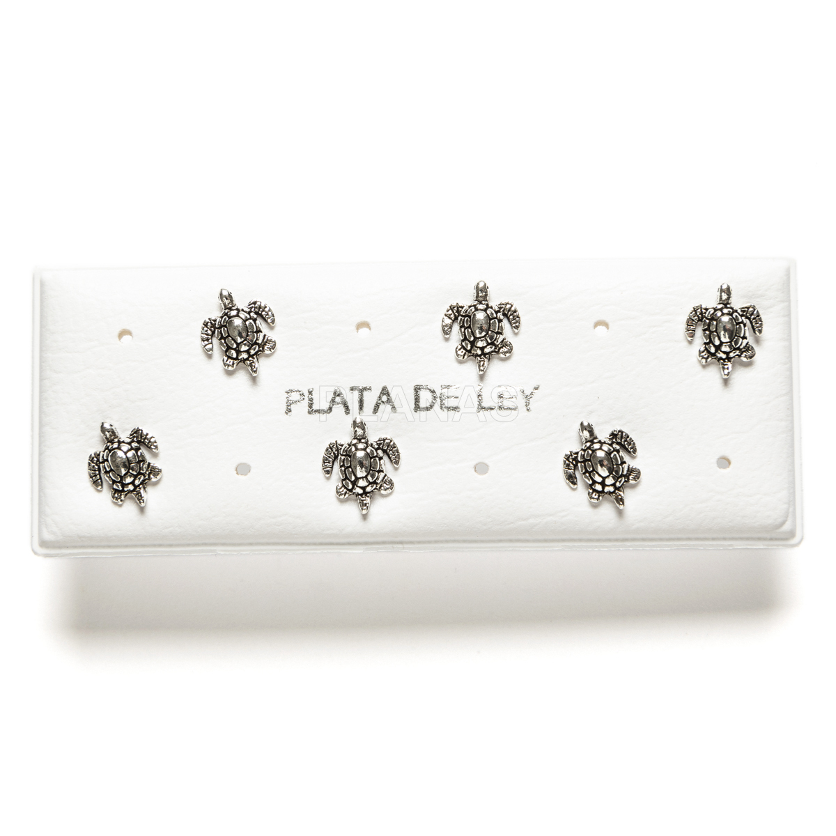 Display de 3pr de pendientes en plata de ley. TORTUGA.