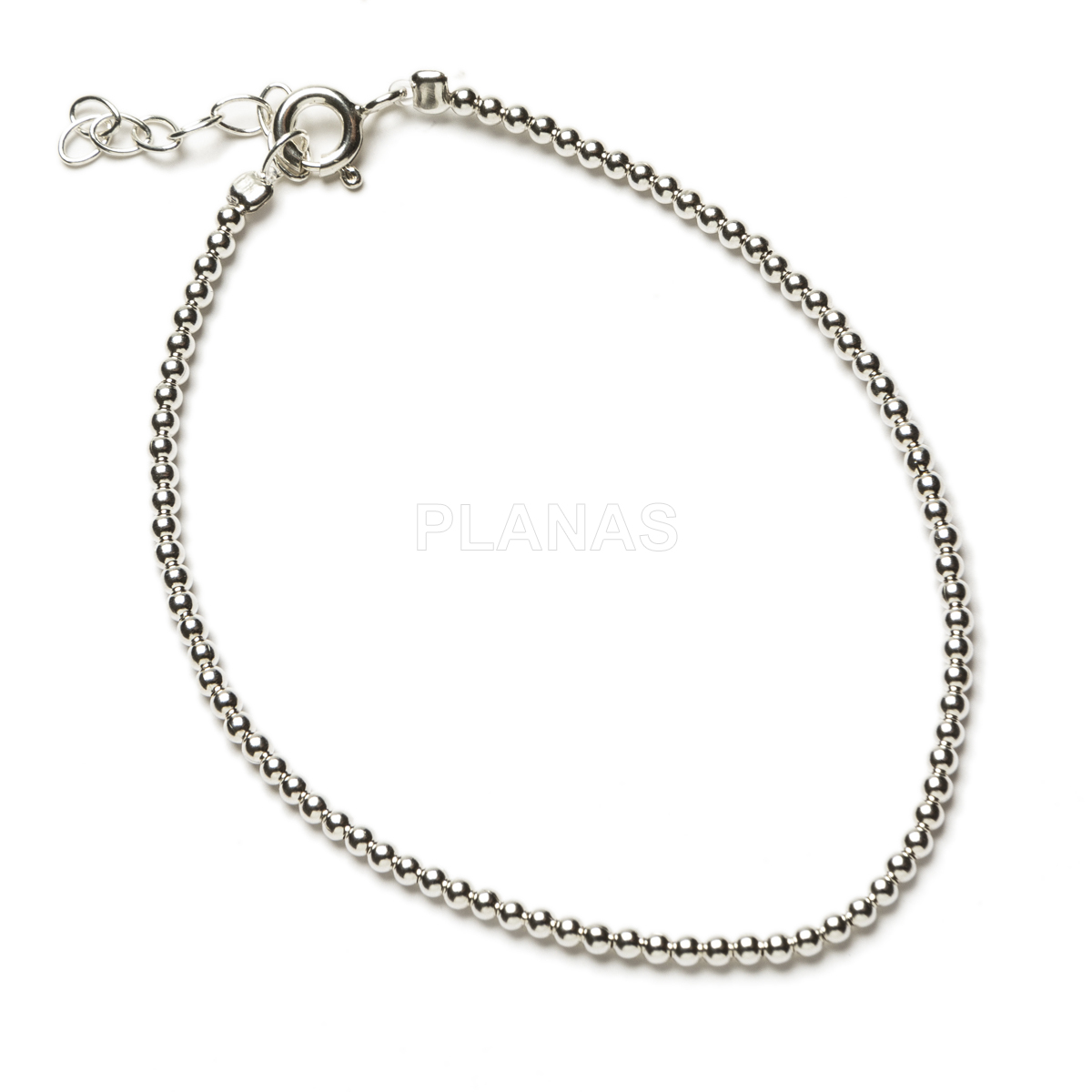 Pulsera bolitas en Plata de Ley . 