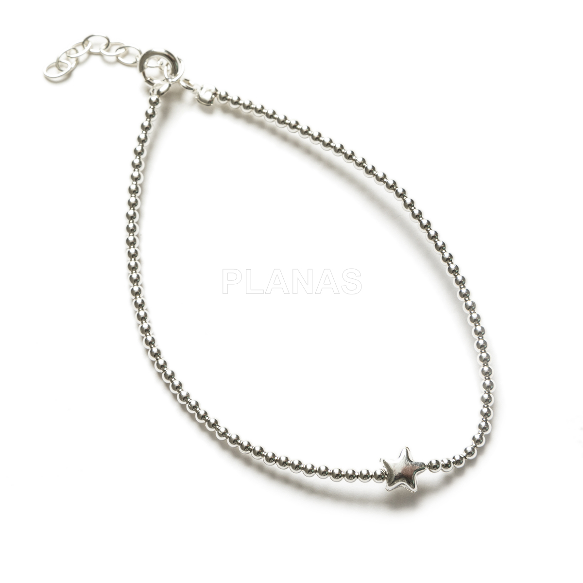 Pulsera en Plata de Ley.ESTRELLA.