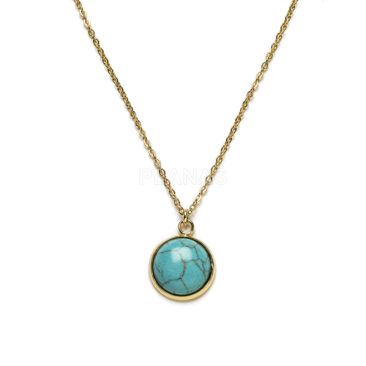 Colgante en Acero Inoxidable 304 y Baño Oro.  