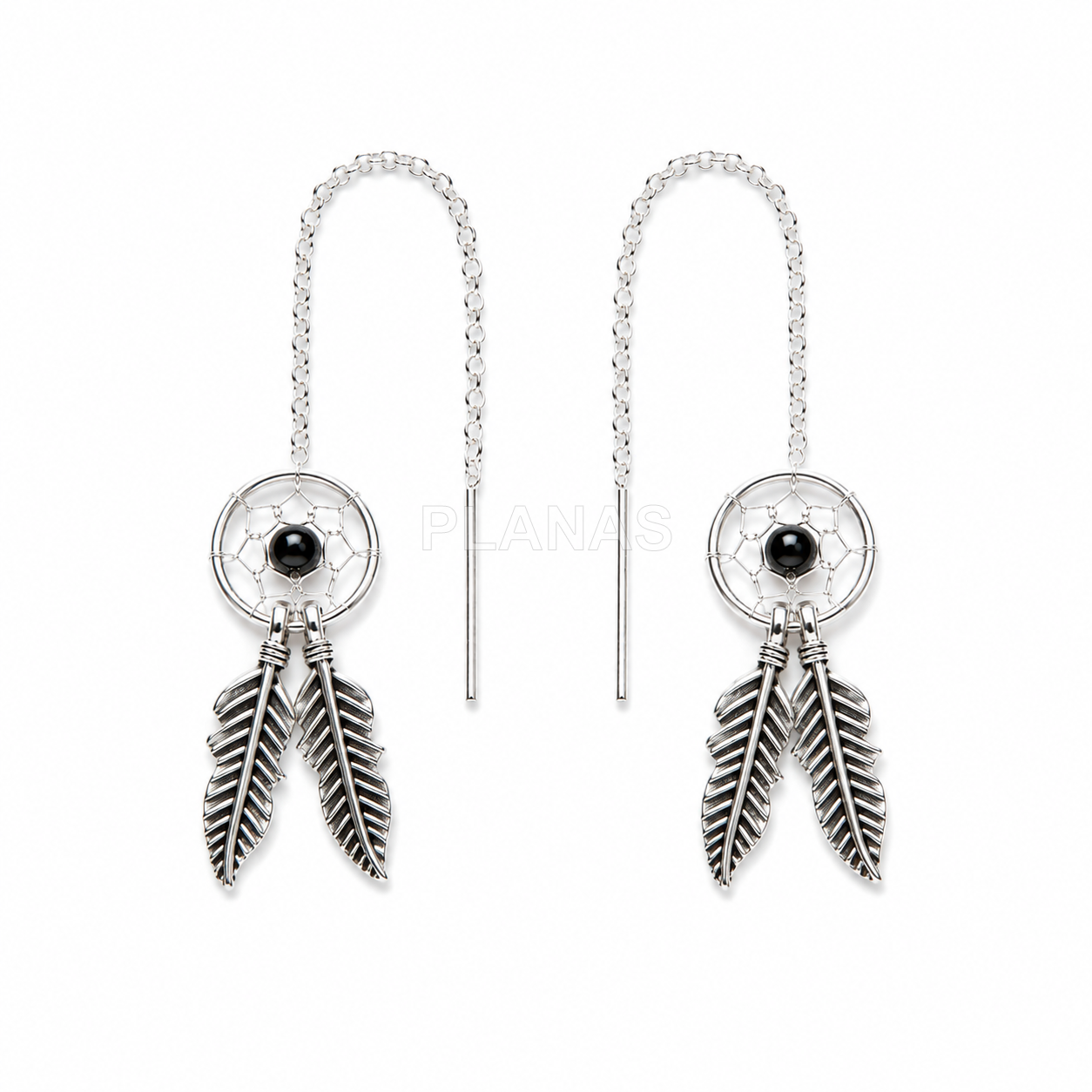 Pendientes en Plata de Ley.ATRAPASUEÑOS.10mm.