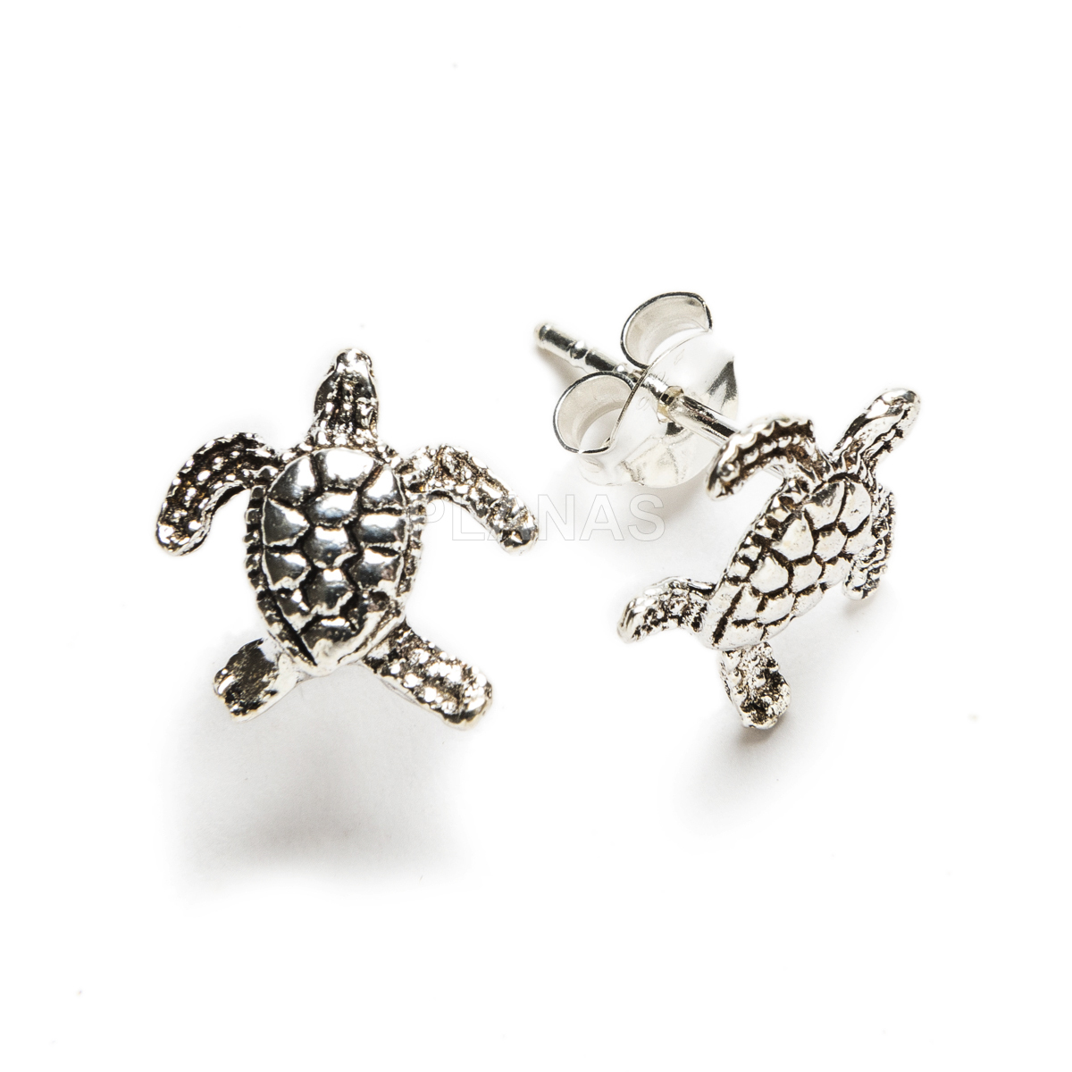 Pendientes en Plata de ley. TORTUGA.