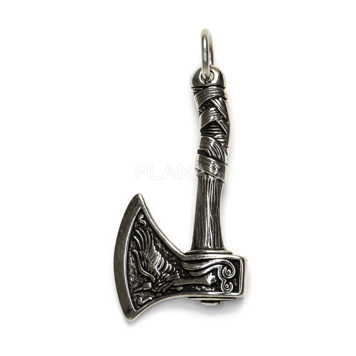 Colgante en Acero Inoxidable. HACHA.