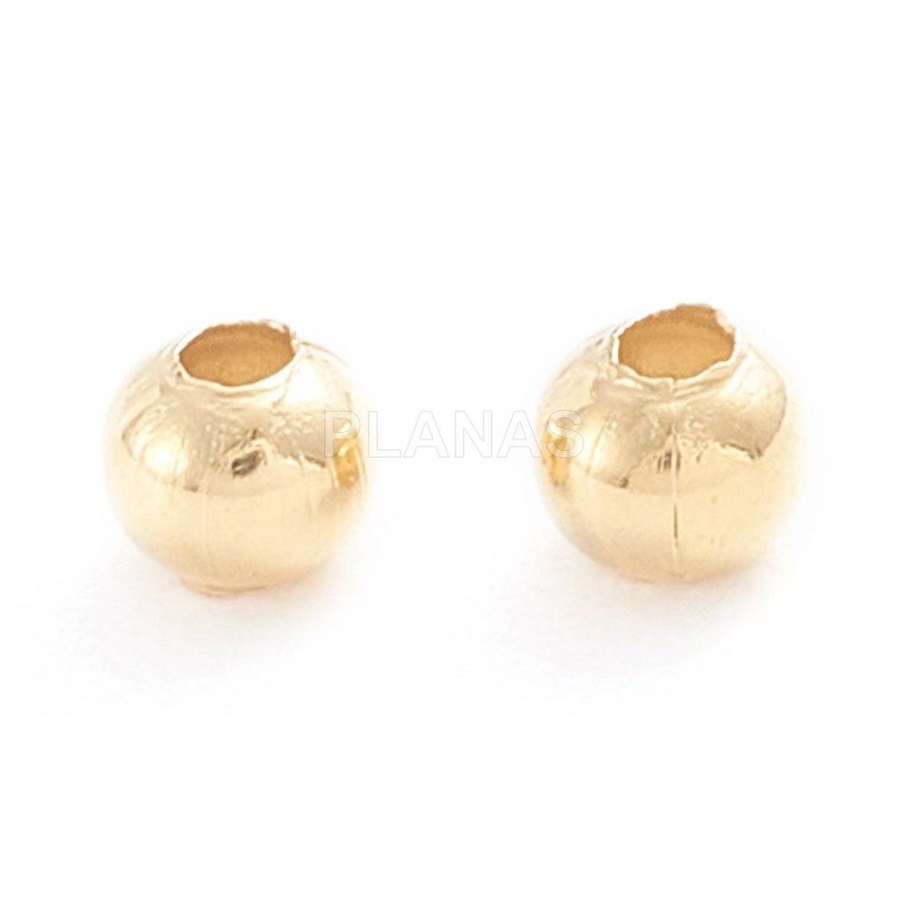 Pack de 500 bolas en Acero Inoxidable y Baño Oro. 2mm.