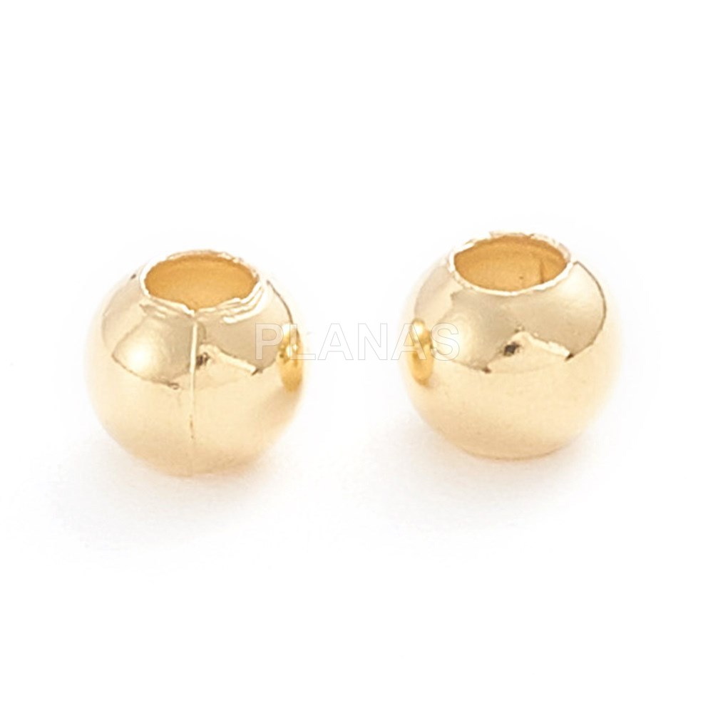 Pack de 500 bolas en Acero Inoxidable y Baño Oro. 4mm.