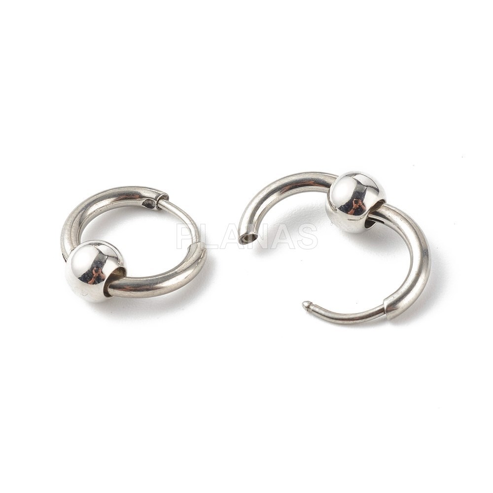 Argolas em aço inox 304.