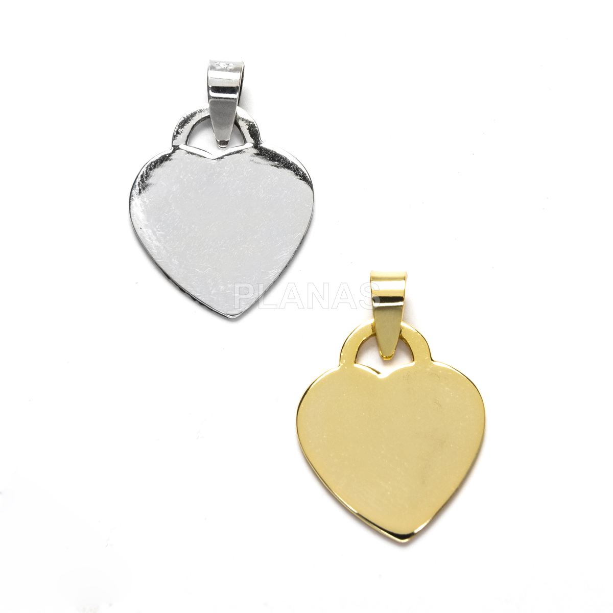 Pingente em prata de lei. coração.