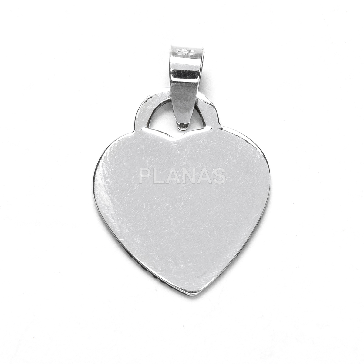 Pingente em prata de lei. coração.