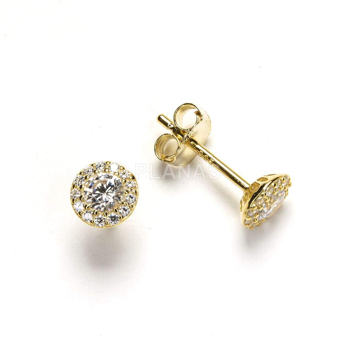 Pendientes en Plata de ley y Circonitas. 