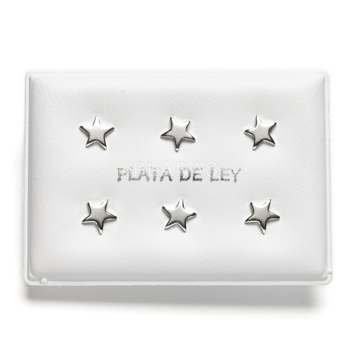 Display de 3pr de Pendientes en Plata de Ley. ESTRELLA.