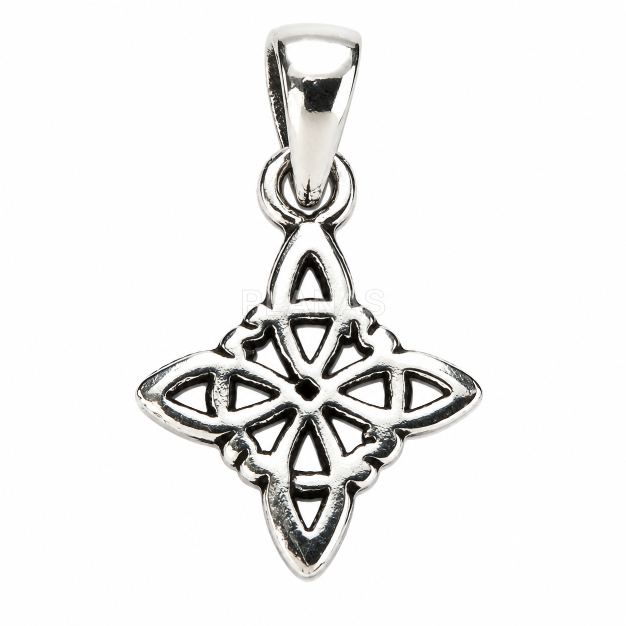 Pendientes y Colgante en plata de ley. NUDO DE BRUJAS.