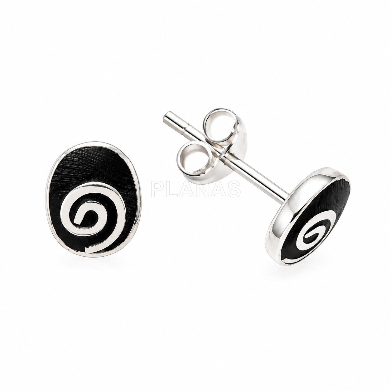 Pendientes en Plata de Ley. ESPIRAL.