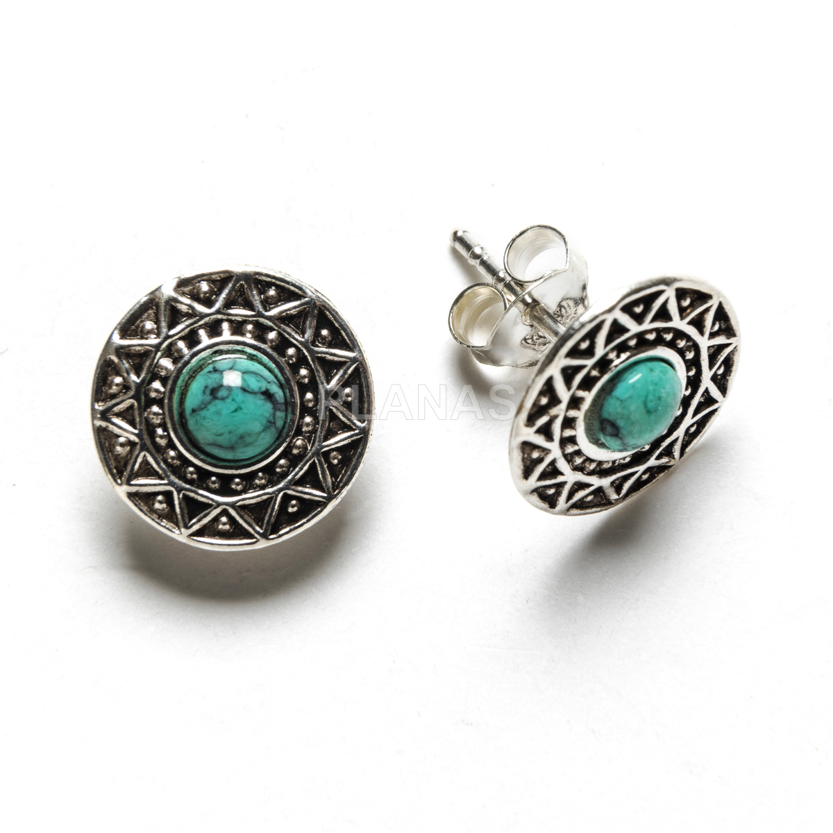 Pendientes en Plata de Ley.  