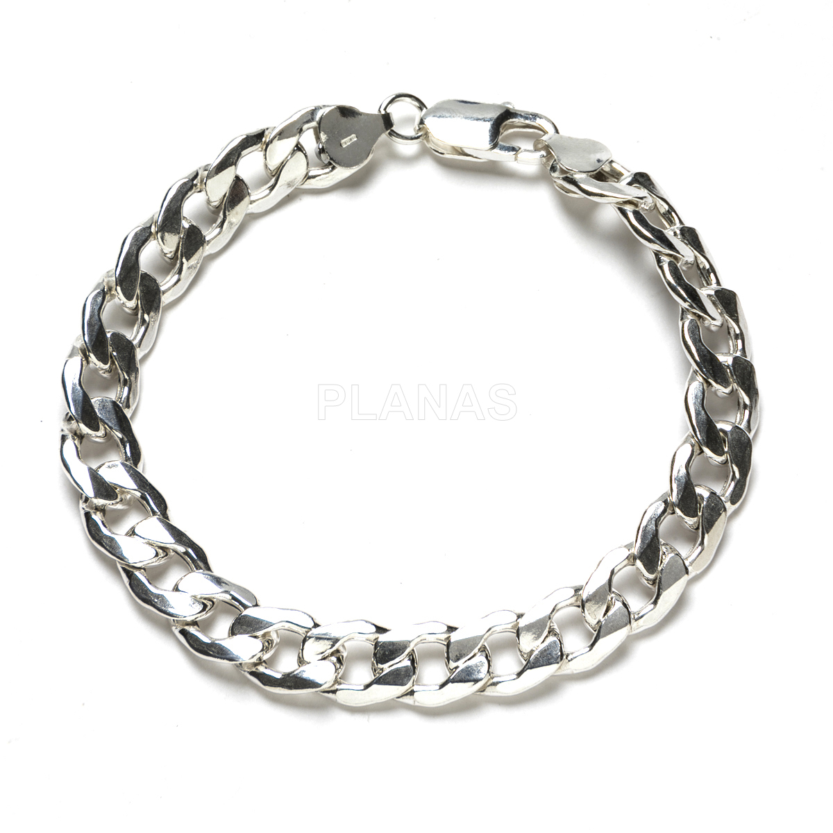 Pulsera Barbada en Plata de Ley.