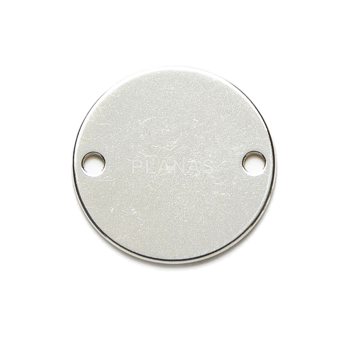 Placa Redonda en Plata de Ley 12mm.